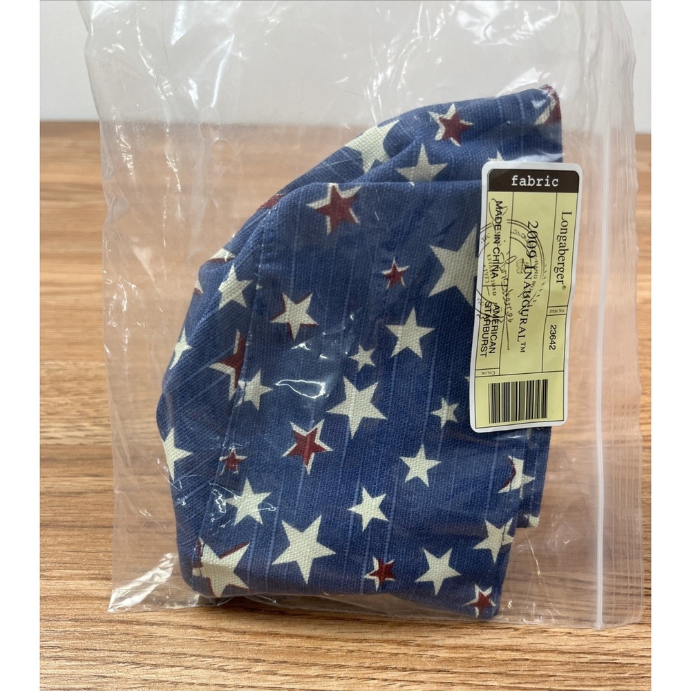 Longaberger Fabric Liner for 2009 Inaugural Basket American Starburst NEW 23642
